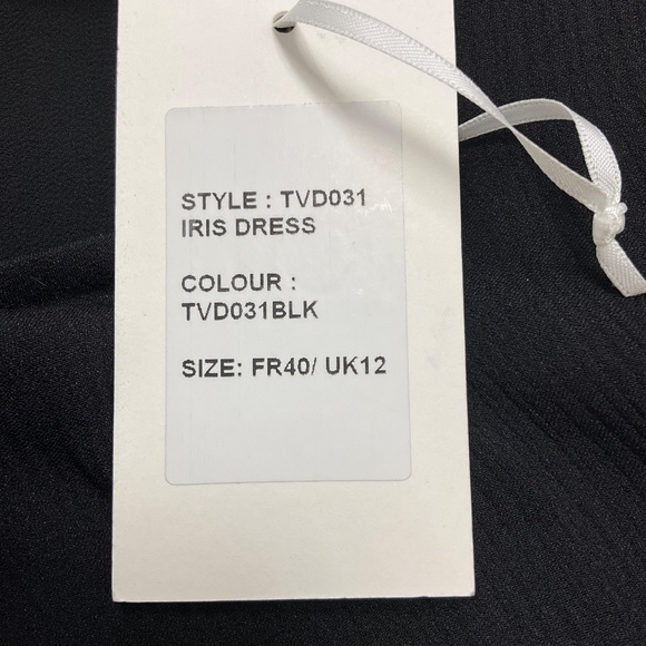 TOVE BLACK IRIS SILK CREPON AND GEORGETTE MINI DRESS - Picture 5 of 6